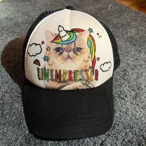 “Unimpressed” Unicorn cat trucker hat 🦄